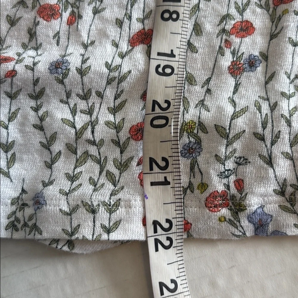 RACHEL ZOE WHITE/ BLUE/ORANGE FLOWER DESIGN 100% LINEN
BUTTON DOWN THE BACK XL - Picture 8 of 8